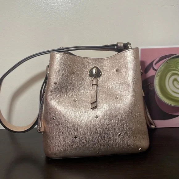 Kate Spade Metallic Marti Spade Stud Bag - Picture 6 of 6